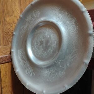 Elegant Silver Decorative Plate